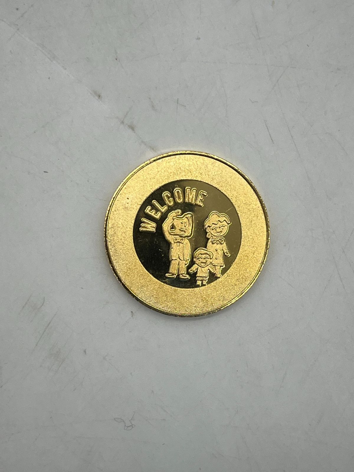 ビンテージレトロ銀製 八角形 メダル 星と月デザイン Sunshine city サンシャインシティ WELCOME 記念メダル メダル