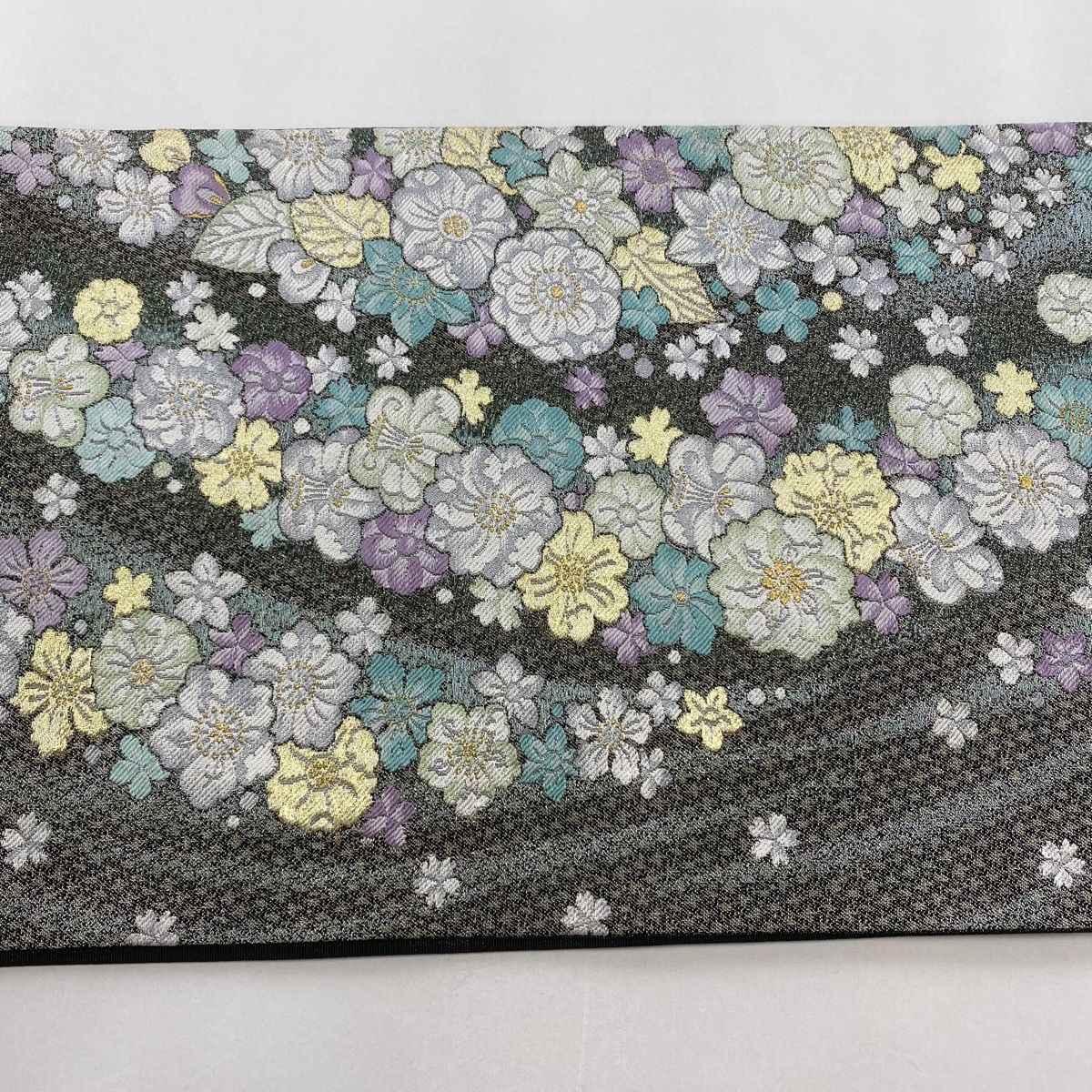 正絹訪問着フルセット‼️辻ヶ花柄暈し染め✨金銀彩上質感貴賓溢れる✨袋帯御所車鶴 袋帯 美品 秀品 辻が花柄 金銀糸 箔 墨色 六通 正絹 【中古】 - メルカリ