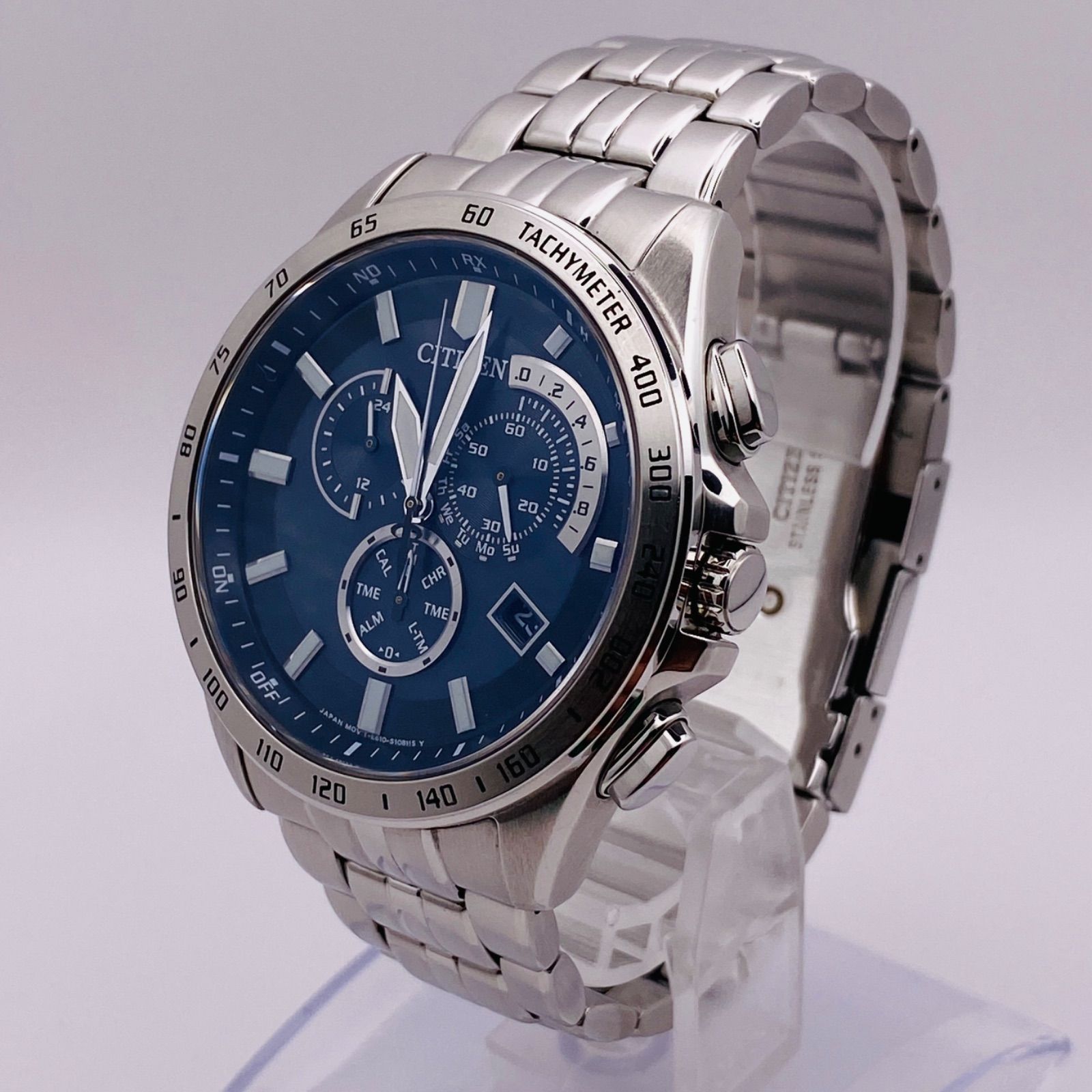 T146）良品 稼動品 CITIZEN シチズン 電波ソーラー ECO-DRIVE クロノ