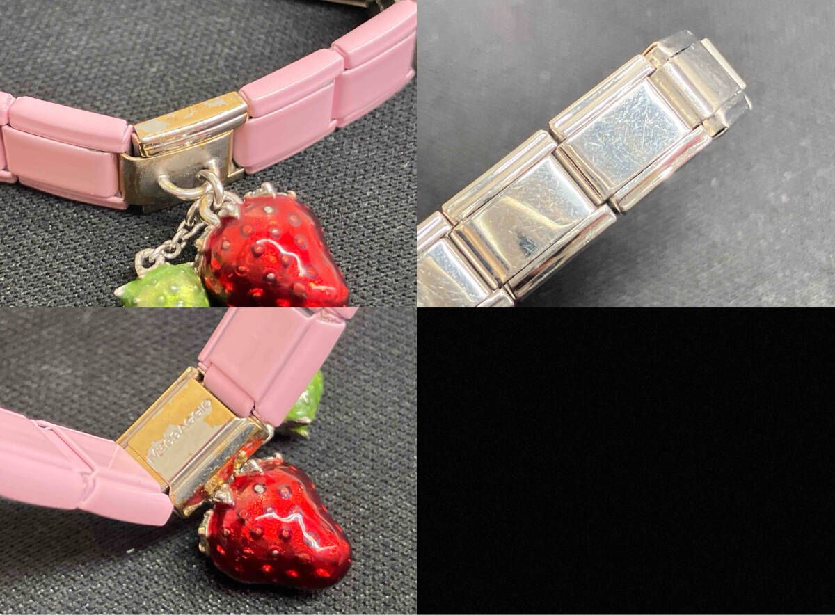 いちごチャーム付き、メッサジオ、ブレスレット MESSAGGIO メッサジオ 腕周り約14.5cm 苺 ストロベリー