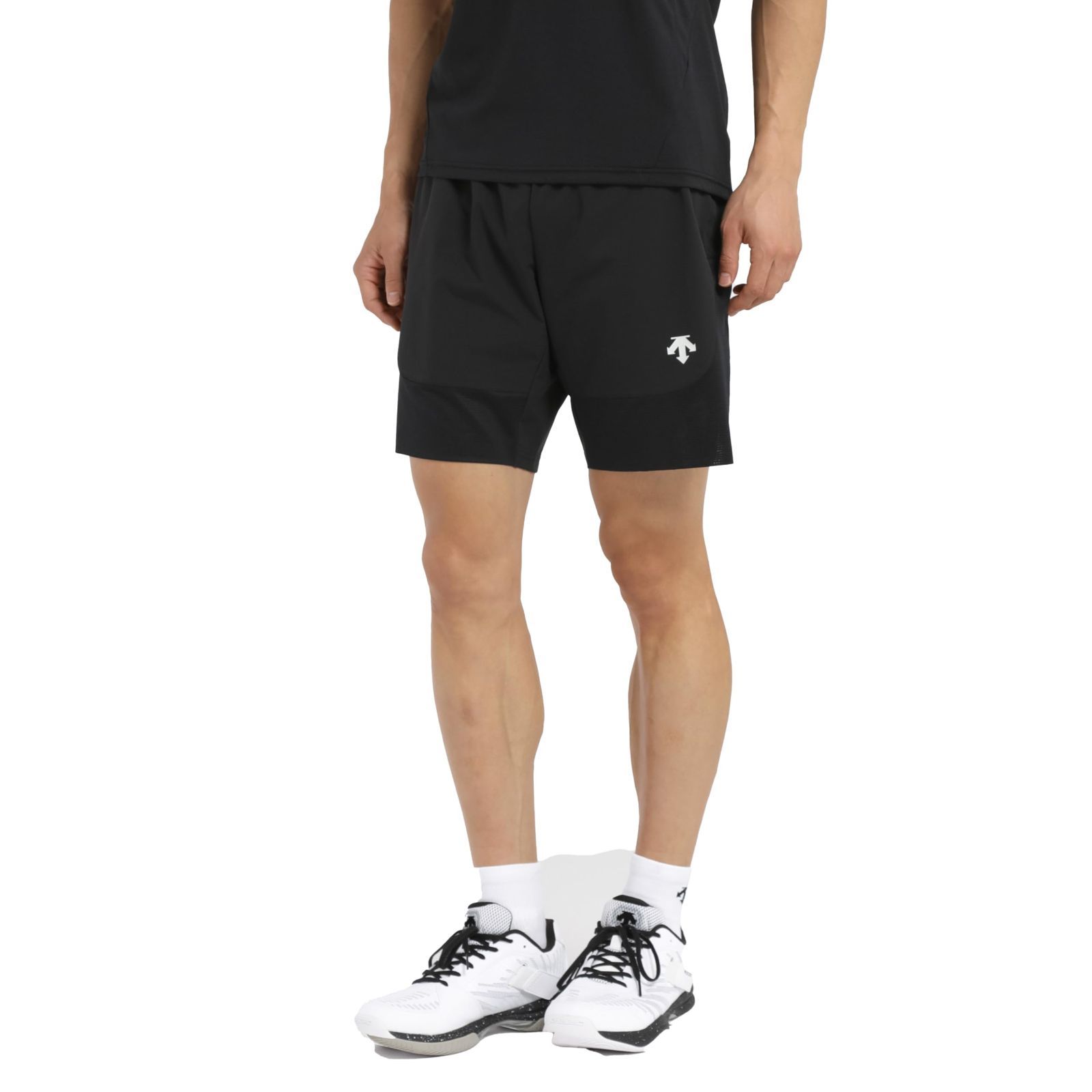 Size M_Color BK00 DV5SHP01U デサント バレーボールパンツ 石川祐希選手着用 ハーフパンツ ストレッチ 開脚ストレス軽減 メッシュ素材配置 レシーブ メンズ レディース スリット BK00 DV5SHP01U