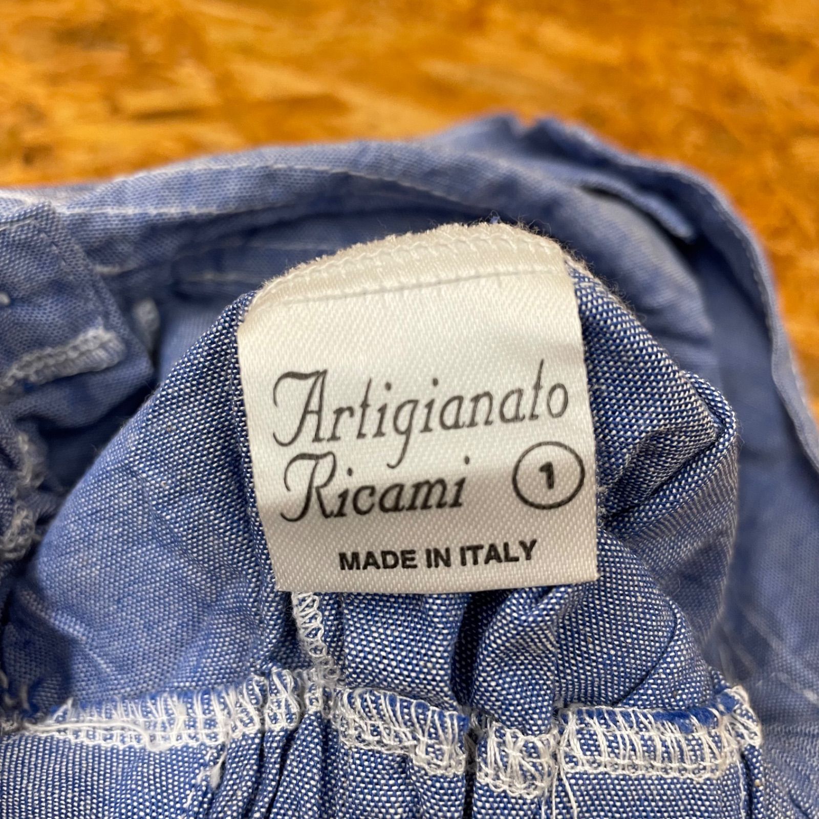 イタリア製 Artigianato Ricami ピノキオ 刺繍 オーバーオール