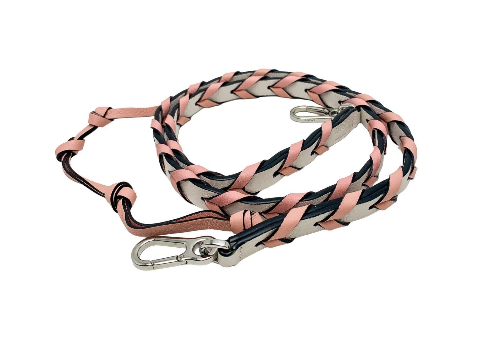 LOEWE ロエベ ブレイデッド ストラップ ショルダーストラップ ピンク 