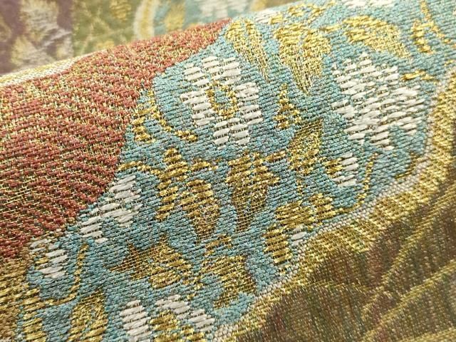 平和屋着物□六通柄袋帯 雪輪吉祥文 金糸 逸品 hy2008