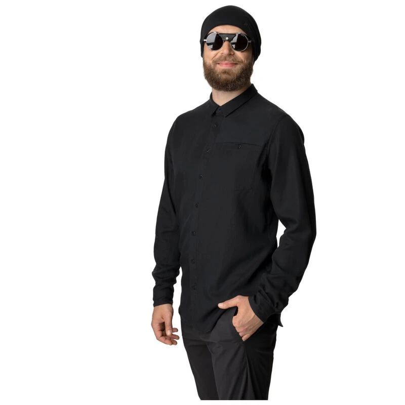 HOUDINI Mens Out and About Merino Blend Shirt (True Black) S 