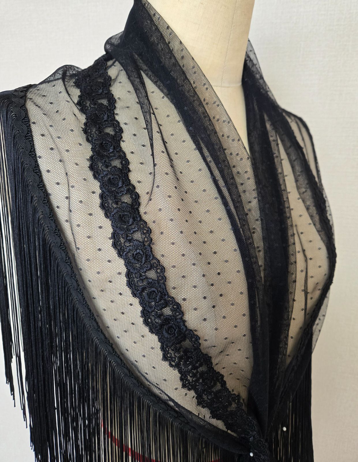 [新品]　黒シージョ　フラメンコ衣装　フラメンコ