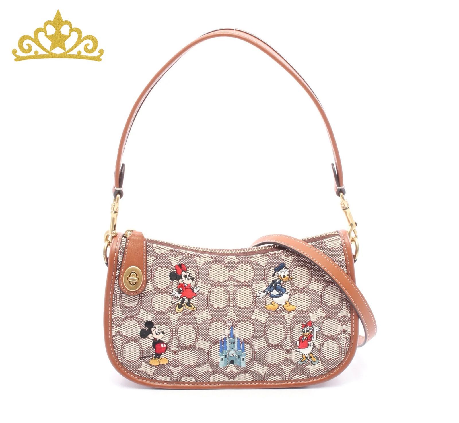 DISNEY × COACH シグネチャー キャンバス スウィンガーバッグ