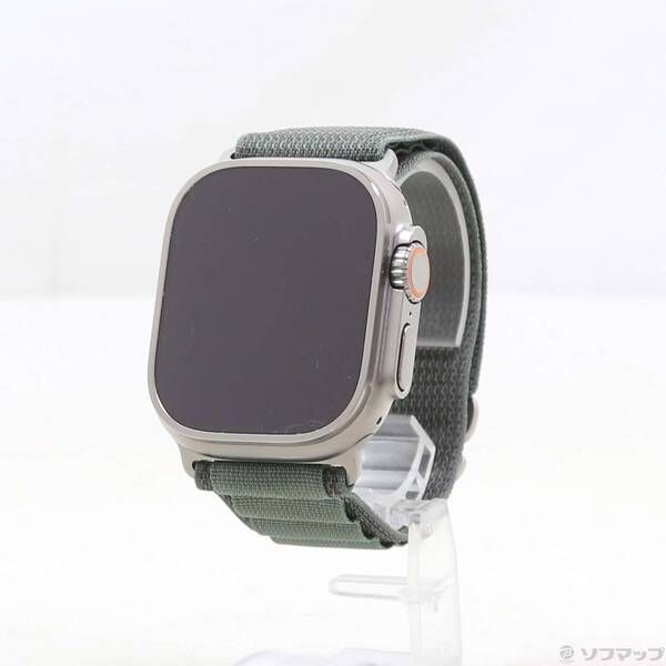〔 品〕 Apple Watch Ultra GPS Cellular 49mm チタニウムケース グリーンアルパインループ 198