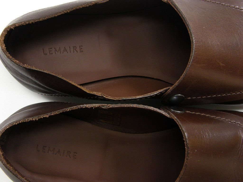 新品】 LEMAIRE / ルメール レザー スリッポン ローファー シューズ 本