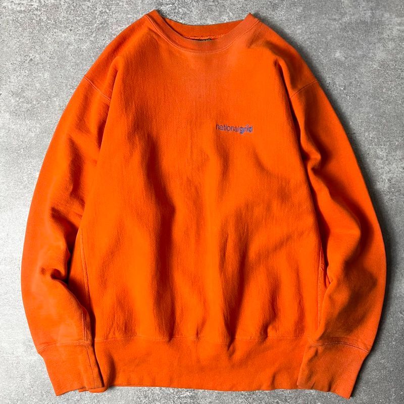 90s USA製 CAMBER 企業 ロゴ 刺繍 RWタイプ スウェット トレーナー XXL / 90年代 アメリカ製 リバース トレーナー オレンジ
