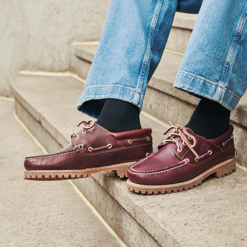 Timberland 3eye スリーアイ バーガンディ - メルカリ