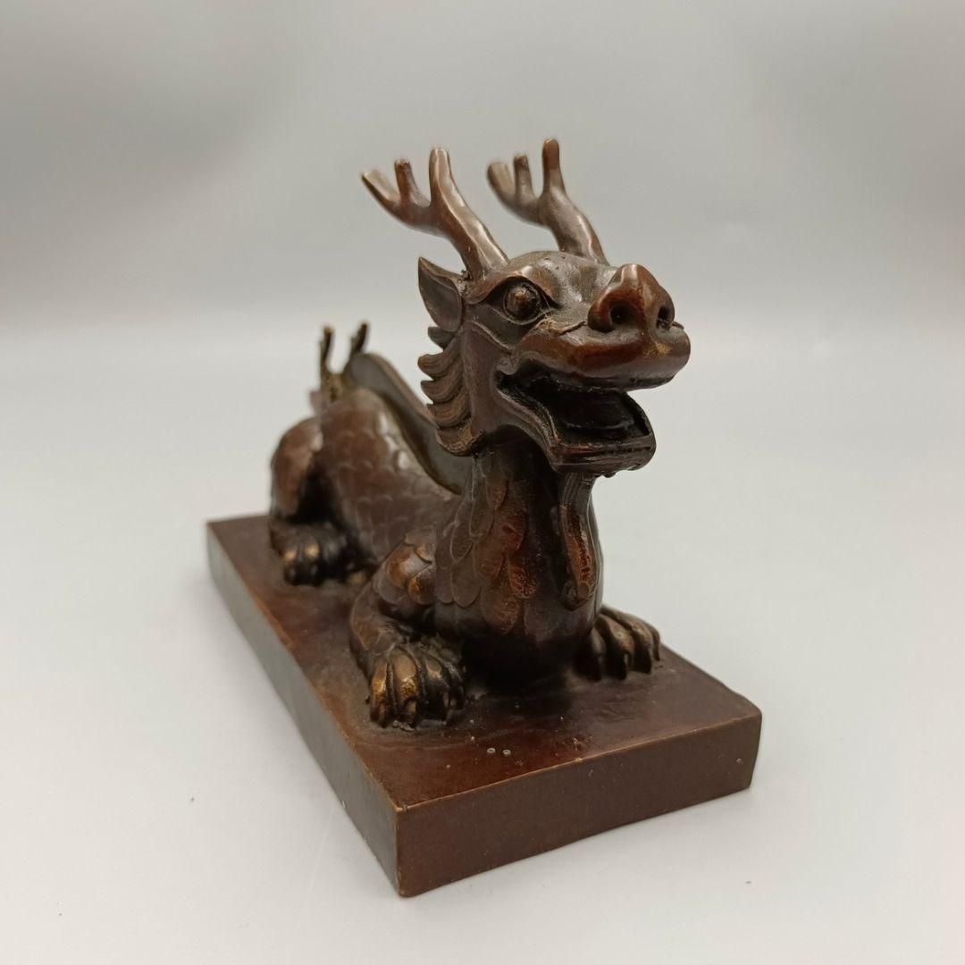 竜頭 押し切り 正義 化身 工芸品 美術品 置物 竜頭 押し切り 正義 化身 工芸品 美術品 置物