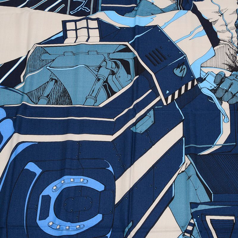 エルメス カレ140 ジェアン ショール ミステリアスライダー マリン  