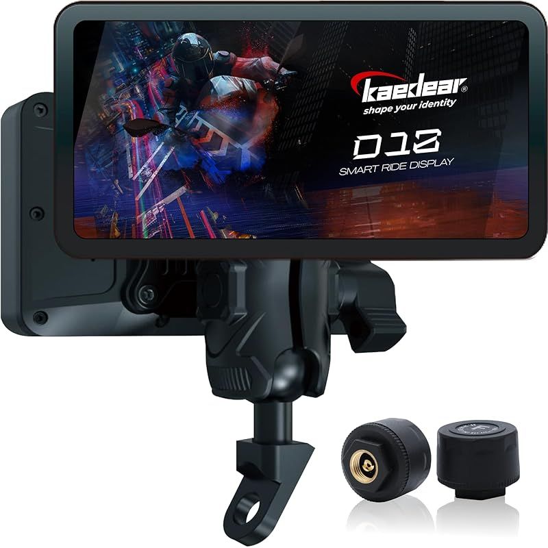 Kaedear カエディア バイク スマートモニター バイク用 モニター 5.5インチ DFS カープレイ|アンドロイドオート 空気圧センサー ナビ 屋内|屋外DFS搭載 モード切替 屋外使用対応 スマートライドディスプレイ KDR-D12