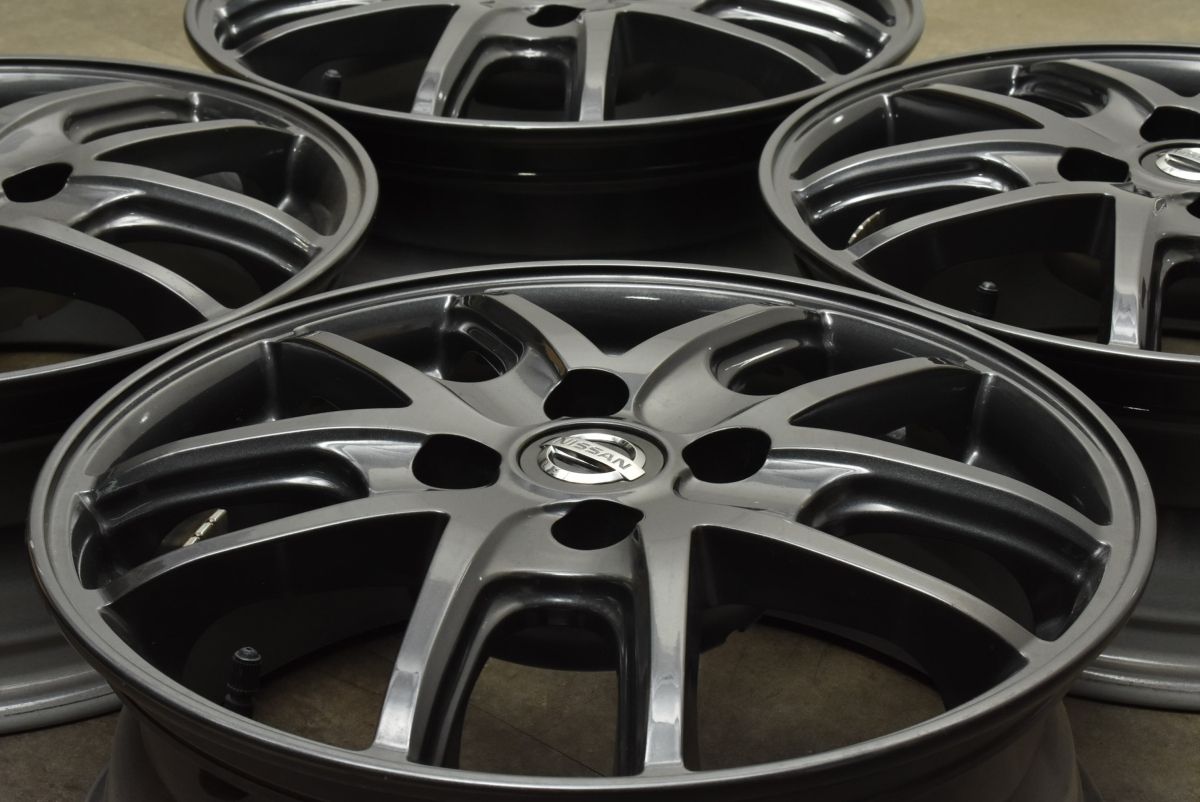 程度良好 ニッサン 純正 エスティーロ 15in 5.5J 40 PCD100 ノート オーラ デイズ ルークス サクラ ガングレーメタリック