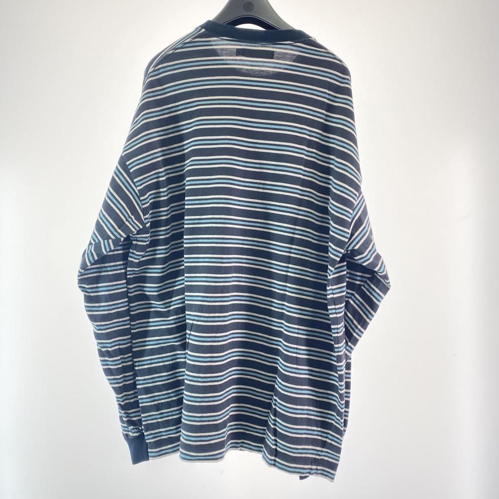 中古】ROTOL WIDE TWIST LONG SLEEVE TEE BORDER ネイビー サイズ3 