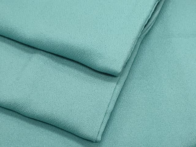 平和屋着物●上質な色無地 白群色 正絹 CAAX3118th