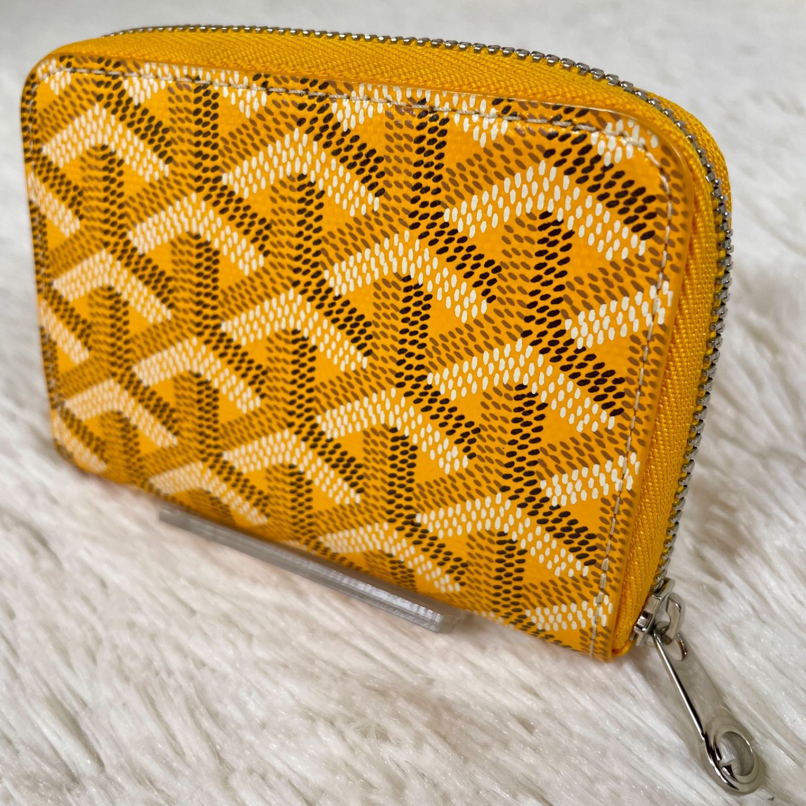 美品】GOYARD ゴヤール マティニョン ミニ コインケース イエロー 美品】GOYARD ゴヤール マティニョン ミニ コインケース イエロー