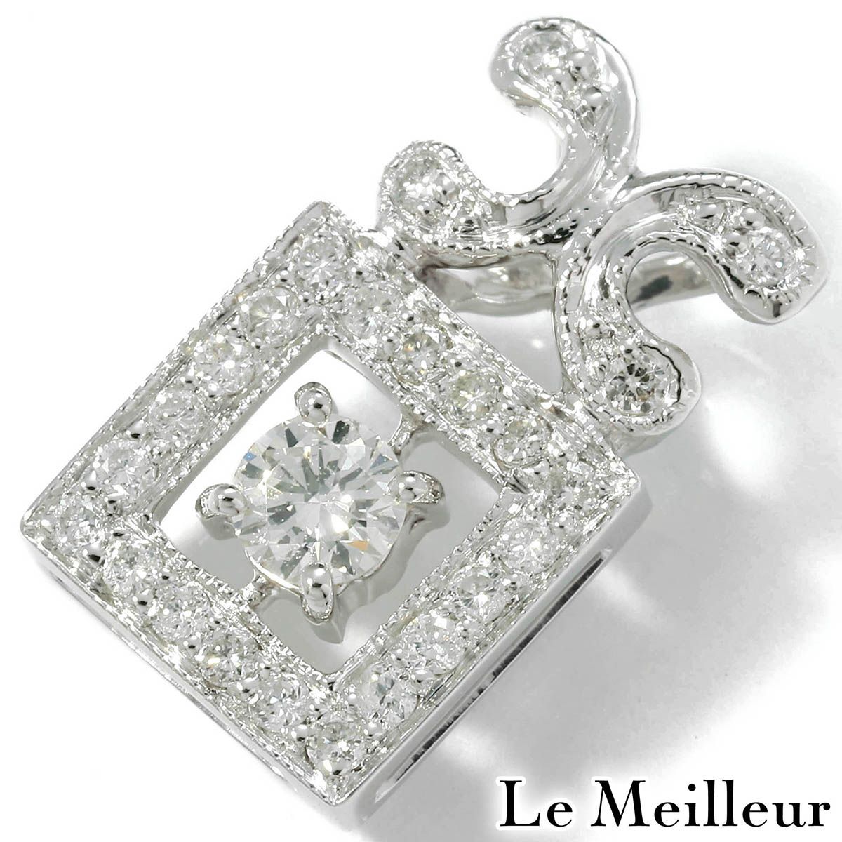 K18WG 0.3ct ダイヤモンド フープ ピアス ダイヤモンド 0.3ct ホワイト 