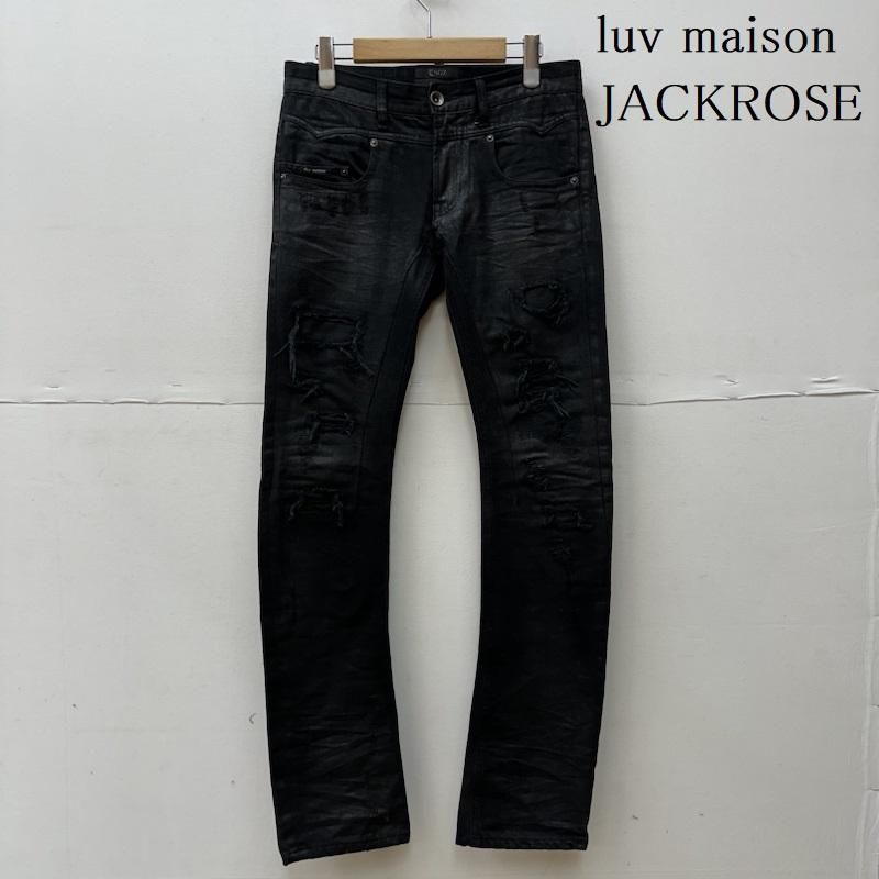 luv maison JACKROSE ラブメゾンジャックローズ パンツ デニム、ジーンズ SUGIZO スギゾー コラボ ダメージ リペア 加工  デニム パンツ - メルカリ