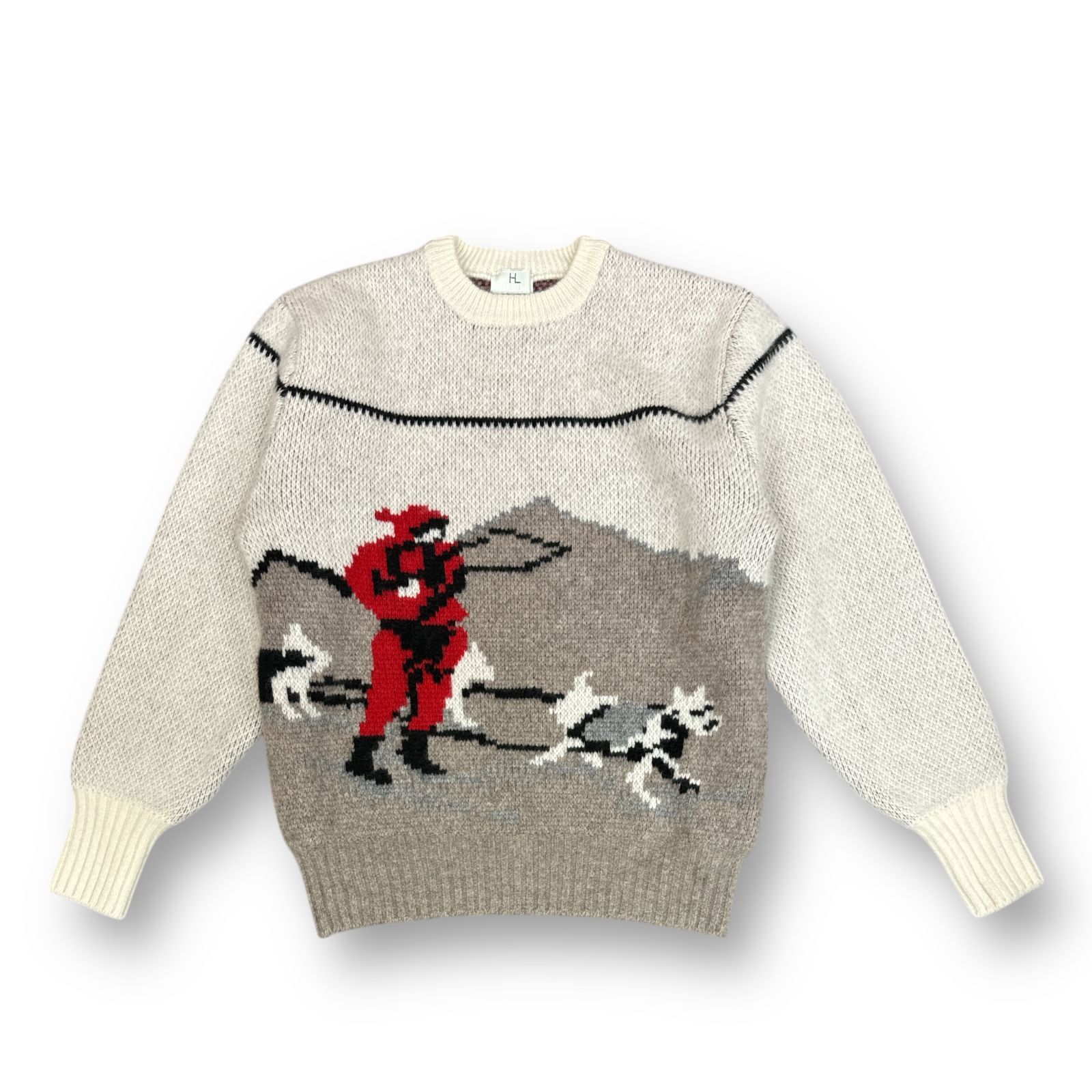 定価121000円 HERILL Cashmere Jacquard Sweater INU カシミヤ 定価121000円 HERILL Cashmere Jacquard Sweater INU カシミヤ