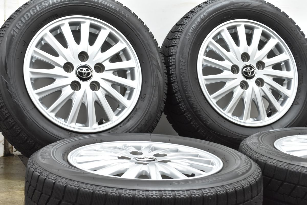 大 トヨタ 80 ノア ヴォクシー 純正 15in 6J 50 PCD114.3 ブリヂストン ブリザック VRX 195 65R15 エスクァイア 流用 可
