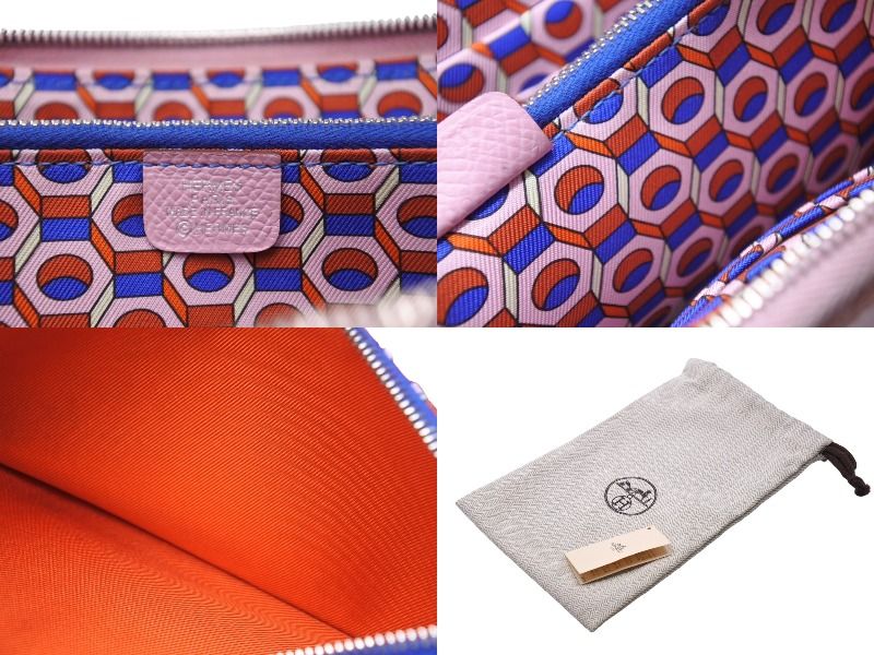 HERMES エルメス アザップロング シルクイン X刻印 モーヴシルベストル