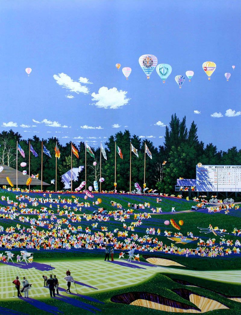 ヒロ ヤマガタ「ライダーカップ」展示用フック付アートポスター