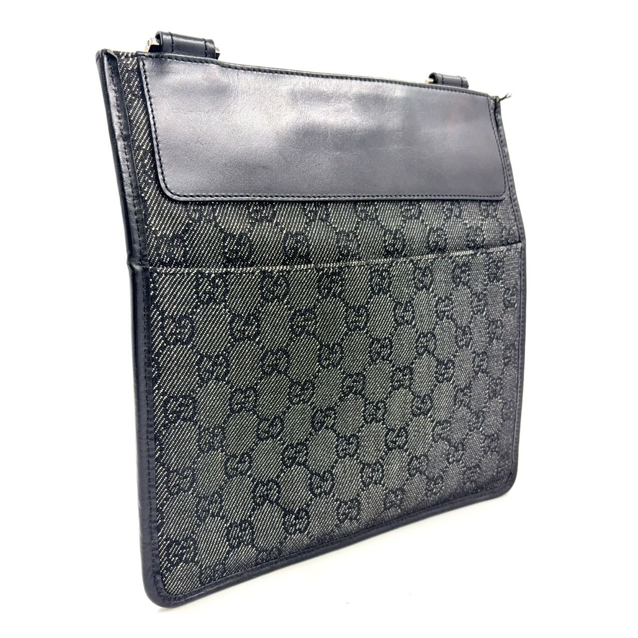 GUCCI シェリーライン GGキャンバス 斜め掛けショルダーバッグ レザー 