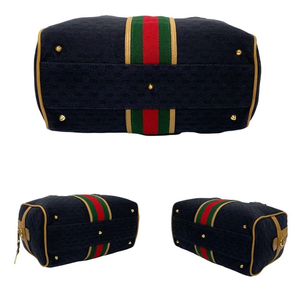 極 美品 GUCCI グッチ オールドグッチ シェリーライン マイクロ GG ロゴ レザー 2way ハンドバッグ ボストンバッグ ショルダーバッグ  44-10 - メルカリ