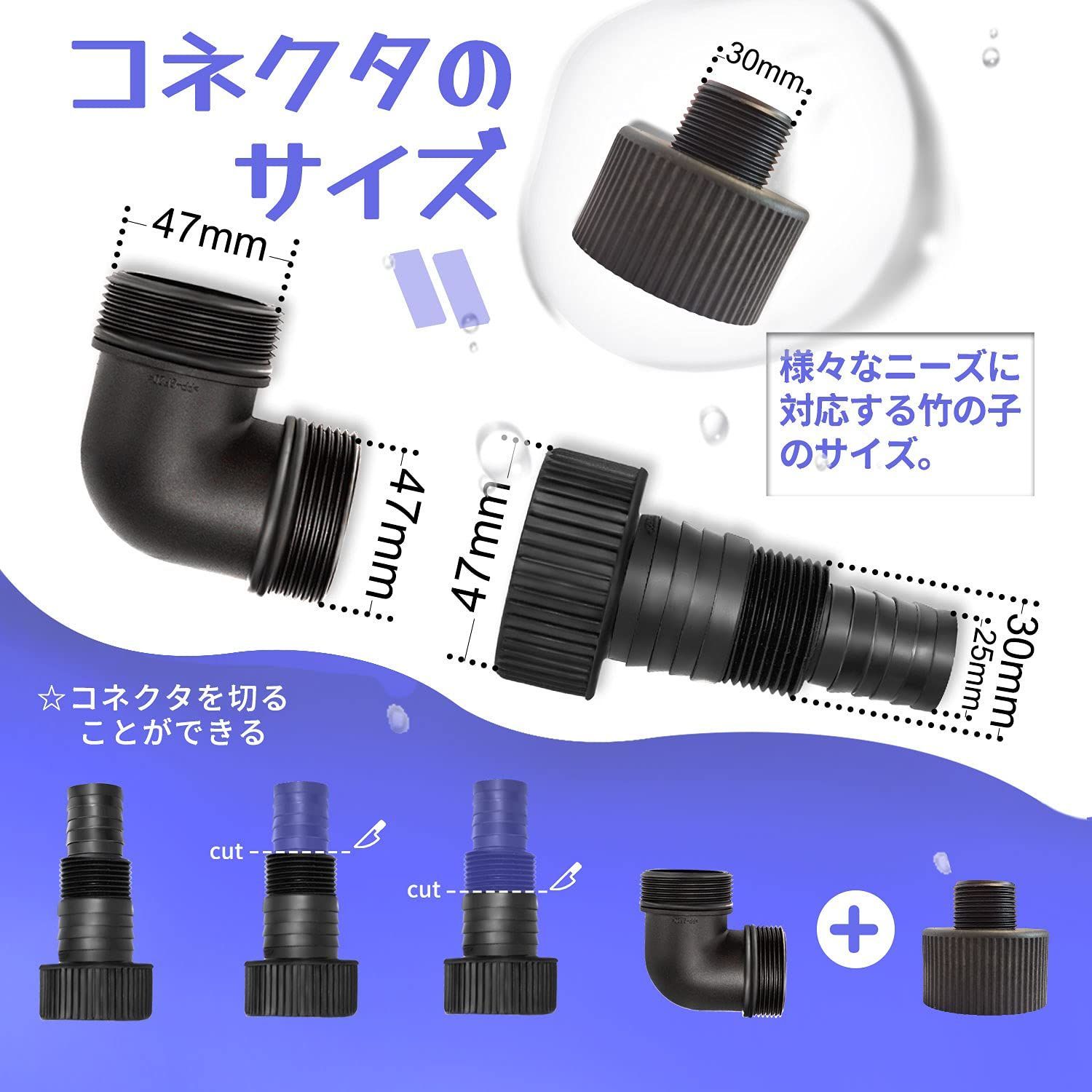 最低水位1mmまで排水 清水用水中ポンプ