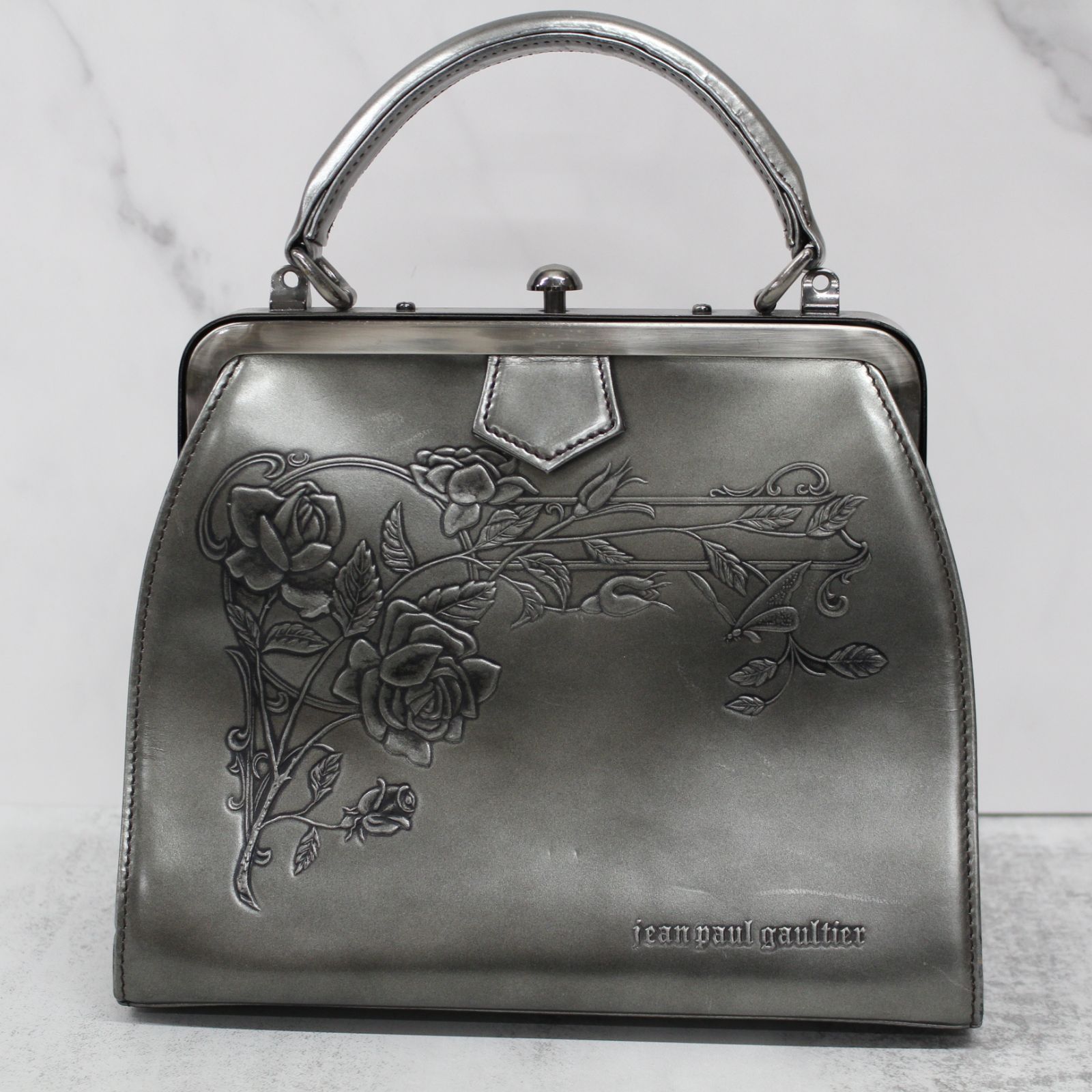 Jean Paul GAULTIER ニューローズ がま口財布 シルバー Jean Paul GAULTIER ニューローズ がま口財布 シルバー レディース
