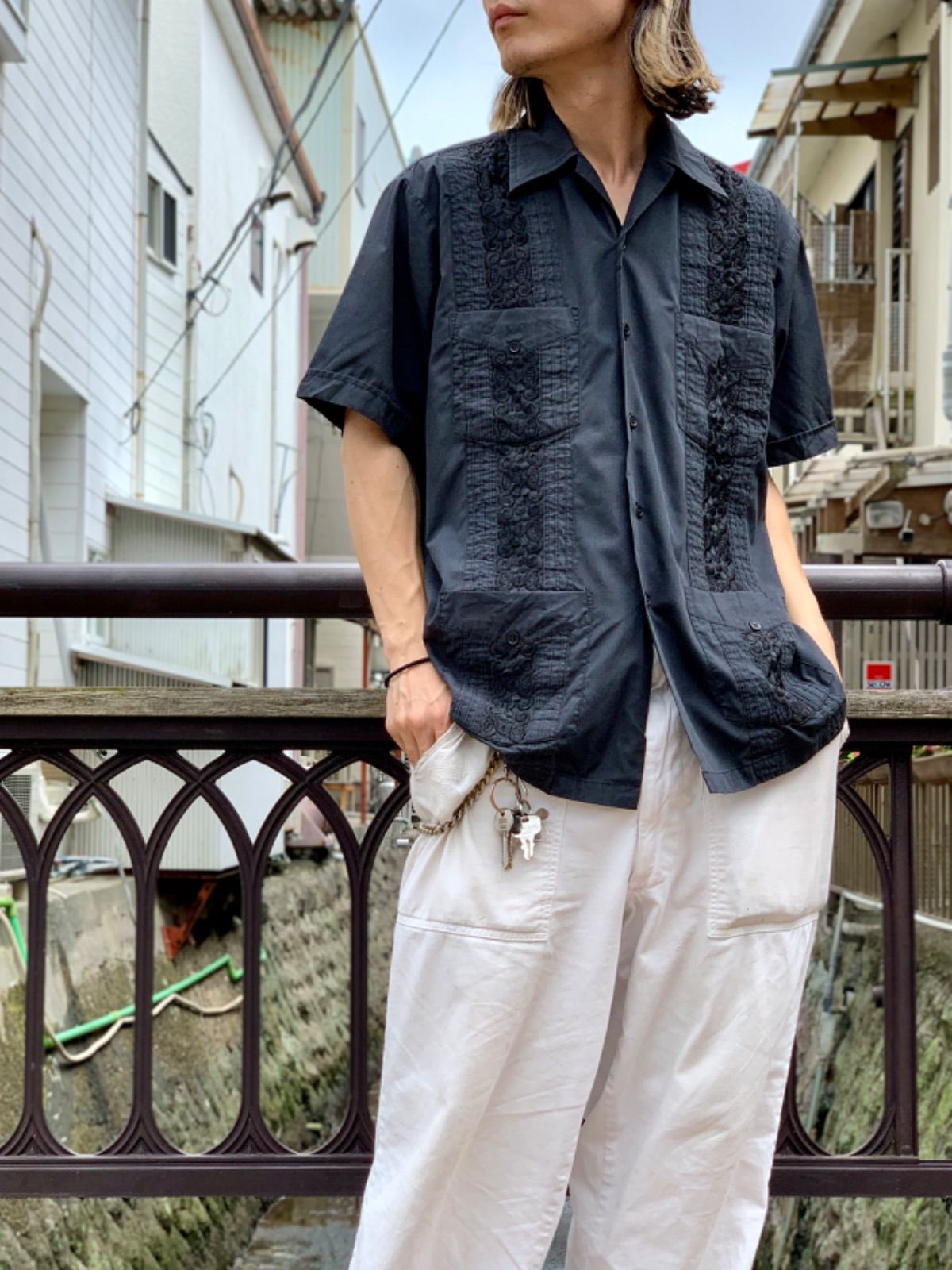 キューバシャツ　Guayabera　古着　Vintage