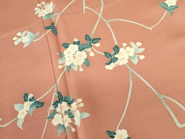 平和屋着物●訪問着　刺繍　枝花文　金彩　正絹　逸品　CAAS7518yc 平和屋着物○訪問着 刺繍 枝花文 金彩 正絹 逸品 CAAS7518yc