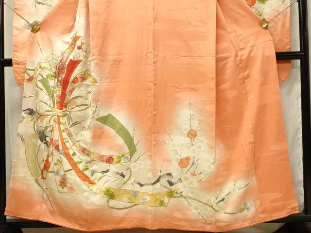 中振袖 アンティーク 豪華 金駒刺繍 束ね熨斗 曇文様 正絹 振袖 y167 花美人着物□極上 振袖 駒刺繍 遠山吉祥花文 本金箔 逸品z747