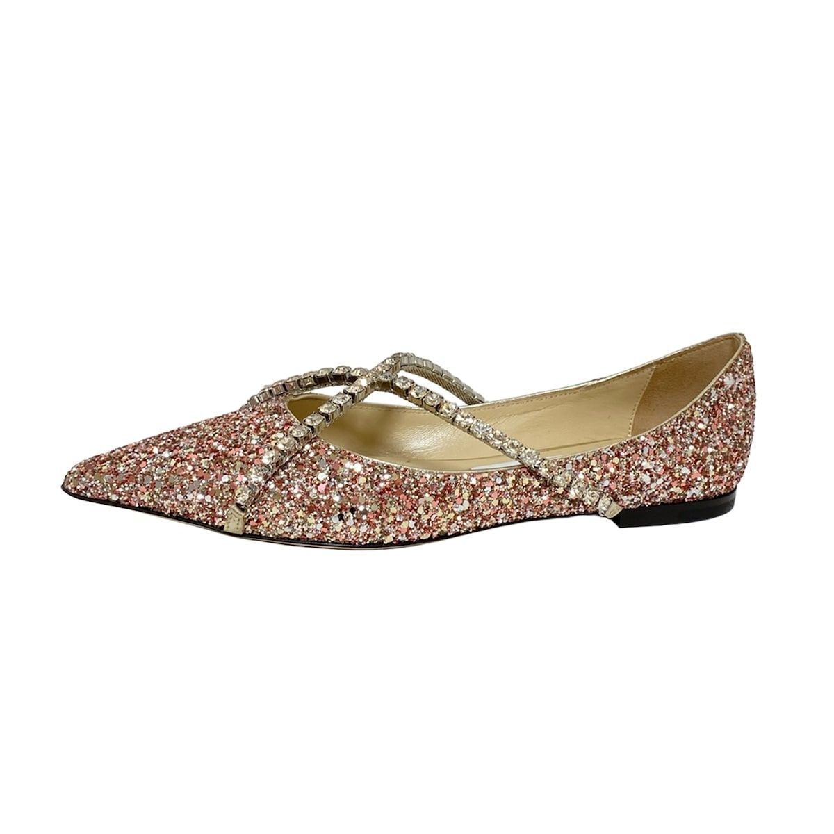 Jimmy Choo ジミーチュウフラットシューズグリッター351/2 JIMMY CHOO(ジミーチュウ) フラットシューズ 351/2 レディース
