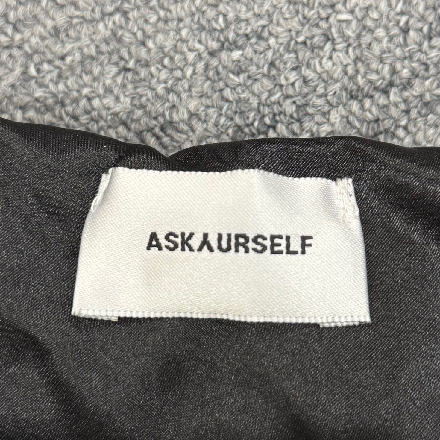 参考上代35200円 ASKYURSELF MILITARY CANVAS PUFFER VEST ミリタリー 