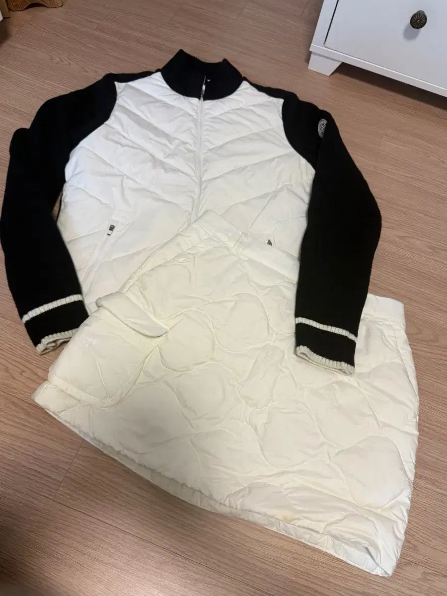 エルゴルフ レディース ゴルフ キルト ジャケット ＋ ゴルフスカート セットです