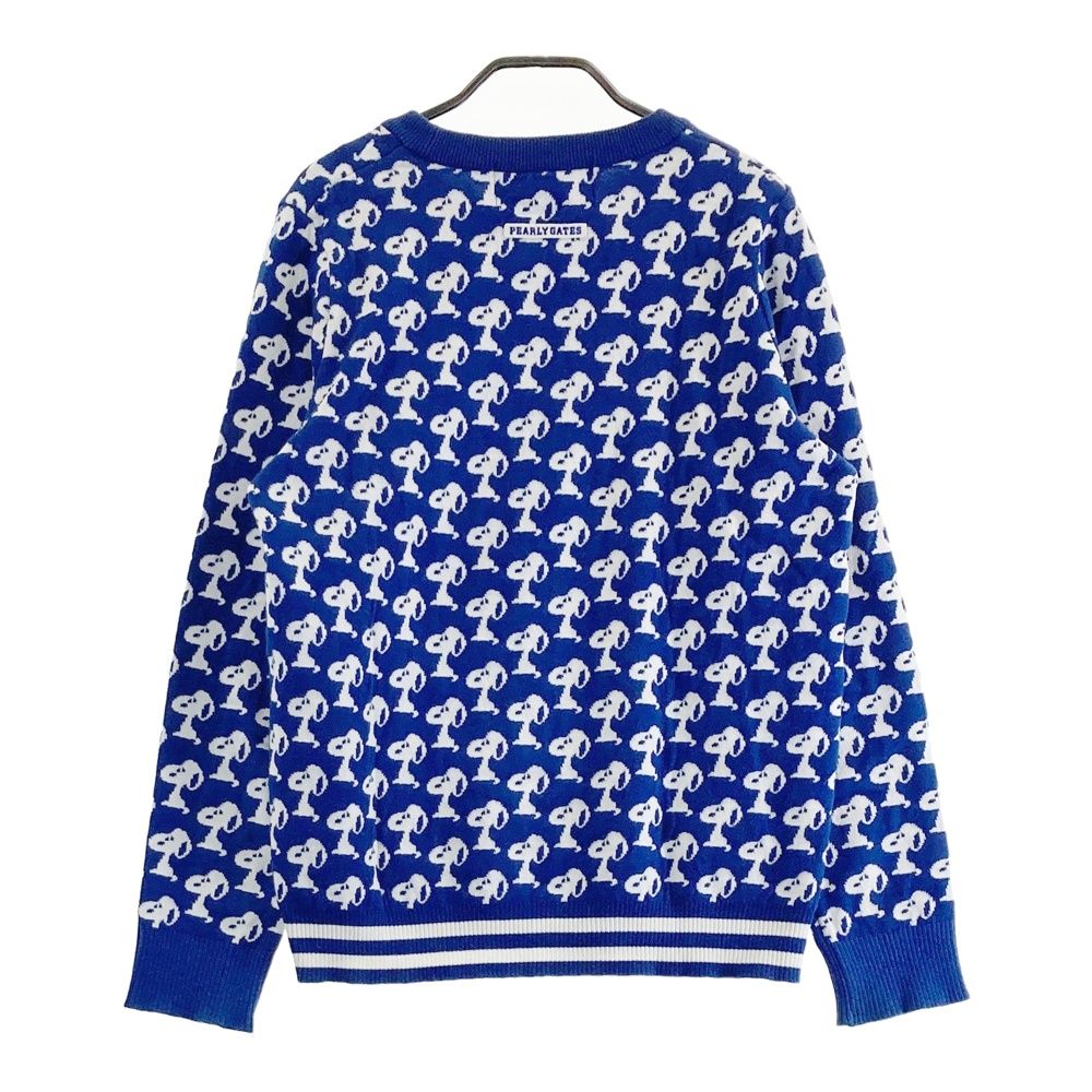 極美品　PEARLY GATES スヌーピー セーター サイズ4 PEANUTS 極美品】PEARLY GATES スヌーピー ゴルフ ニットセーター 紺 M - メルカリ