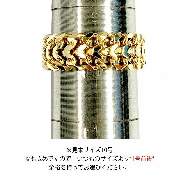 203 jewelry k18 pt 喜平チェーンリング#9 203 jewelry k18 pt 喜平