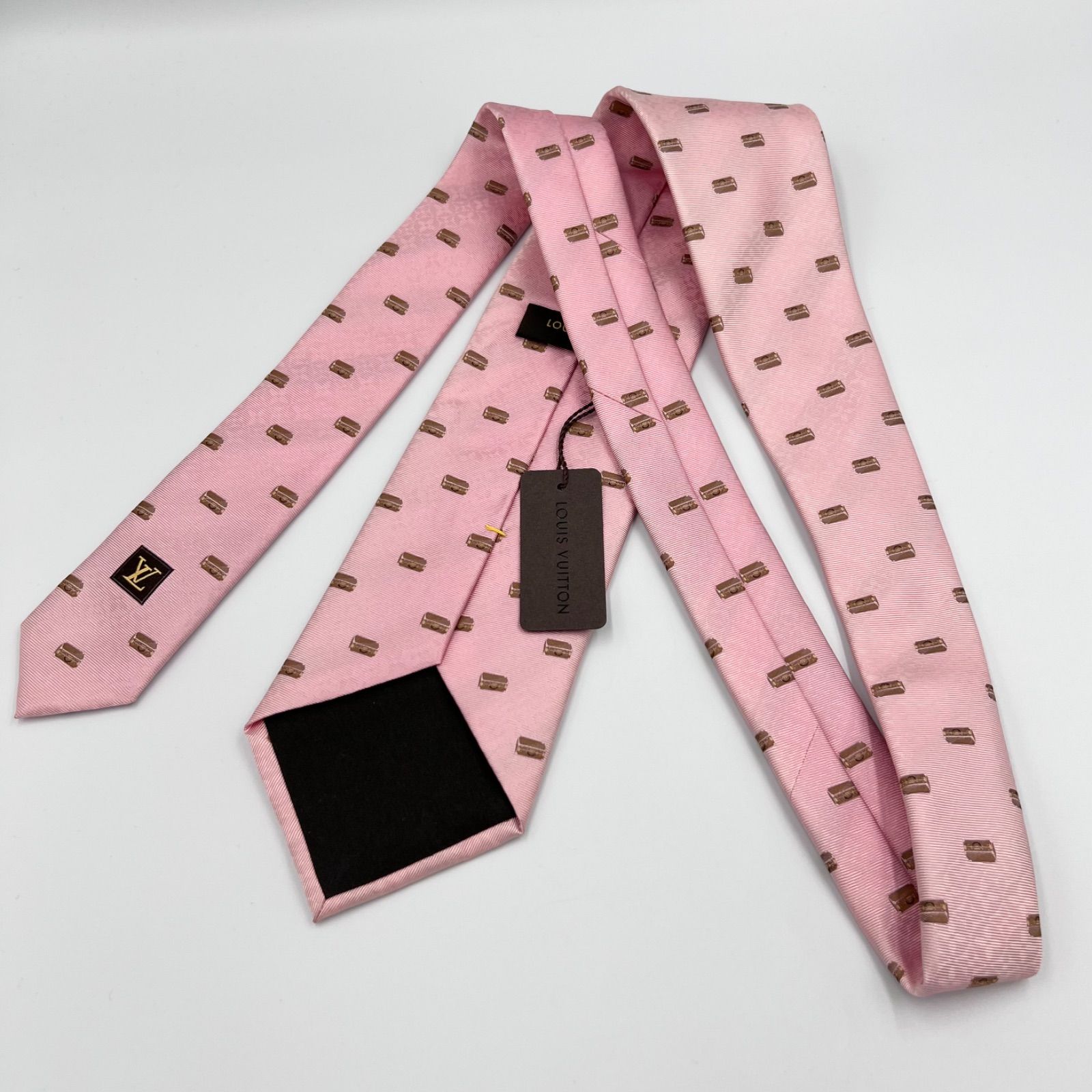 ルイヴィトン ネクタイ ピンク トランク柄 メンズ LOUISVUITTON - メルカリ