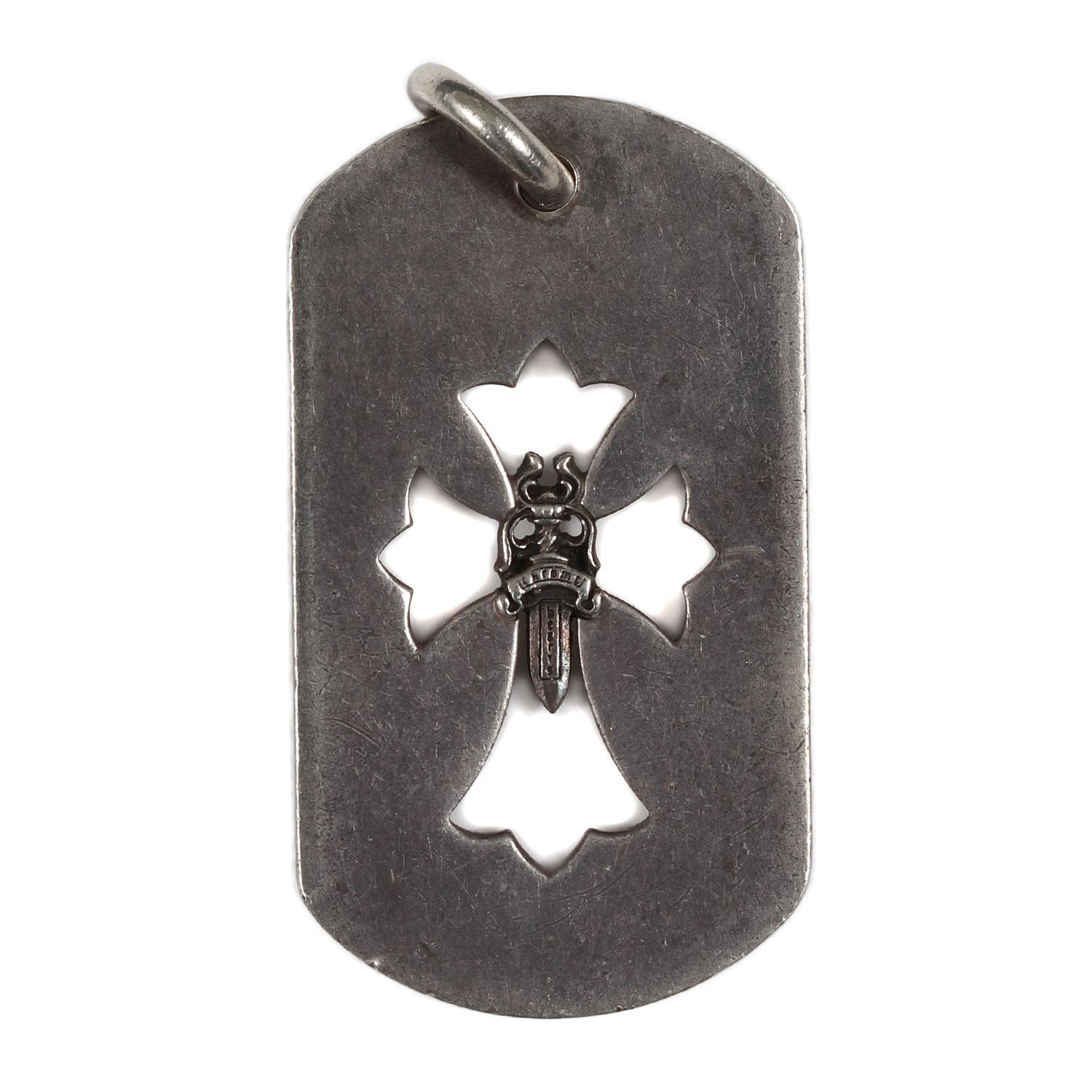 CHROME HEARTS クロムハーツ ラージ ドッグタグ カットアウト クロス 