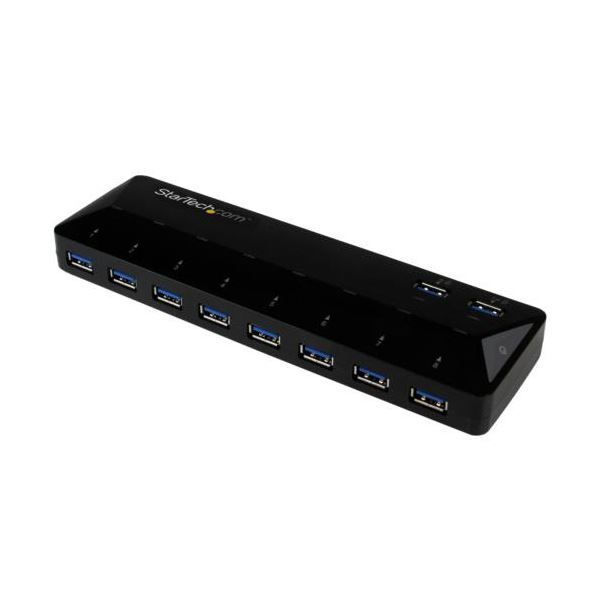 StarTech.com 10ポート USB3.0ハブ 急速充電 ポート搭載 ブラック ST103008U2C 1個
