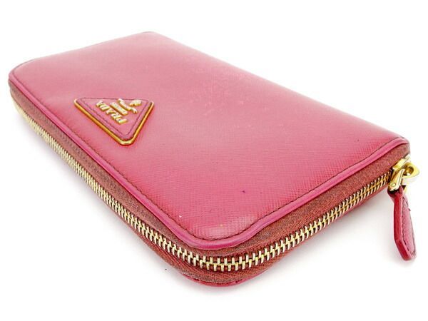 プラダ 長財布 財布 ラウンドファスナー トライアングルロゴ ダーク