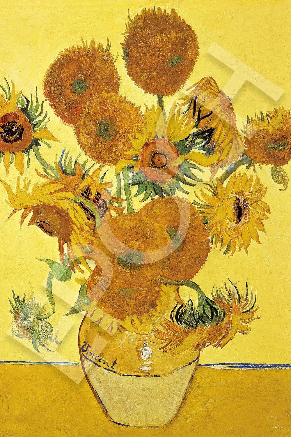 【特価商品】09-056s (50×75cm) ひまわり のり付き 世界の絵画 ヘラ付き イラスト/アート ジグソーパズル 点数券付き 1000ピース EPOCH エポック社
