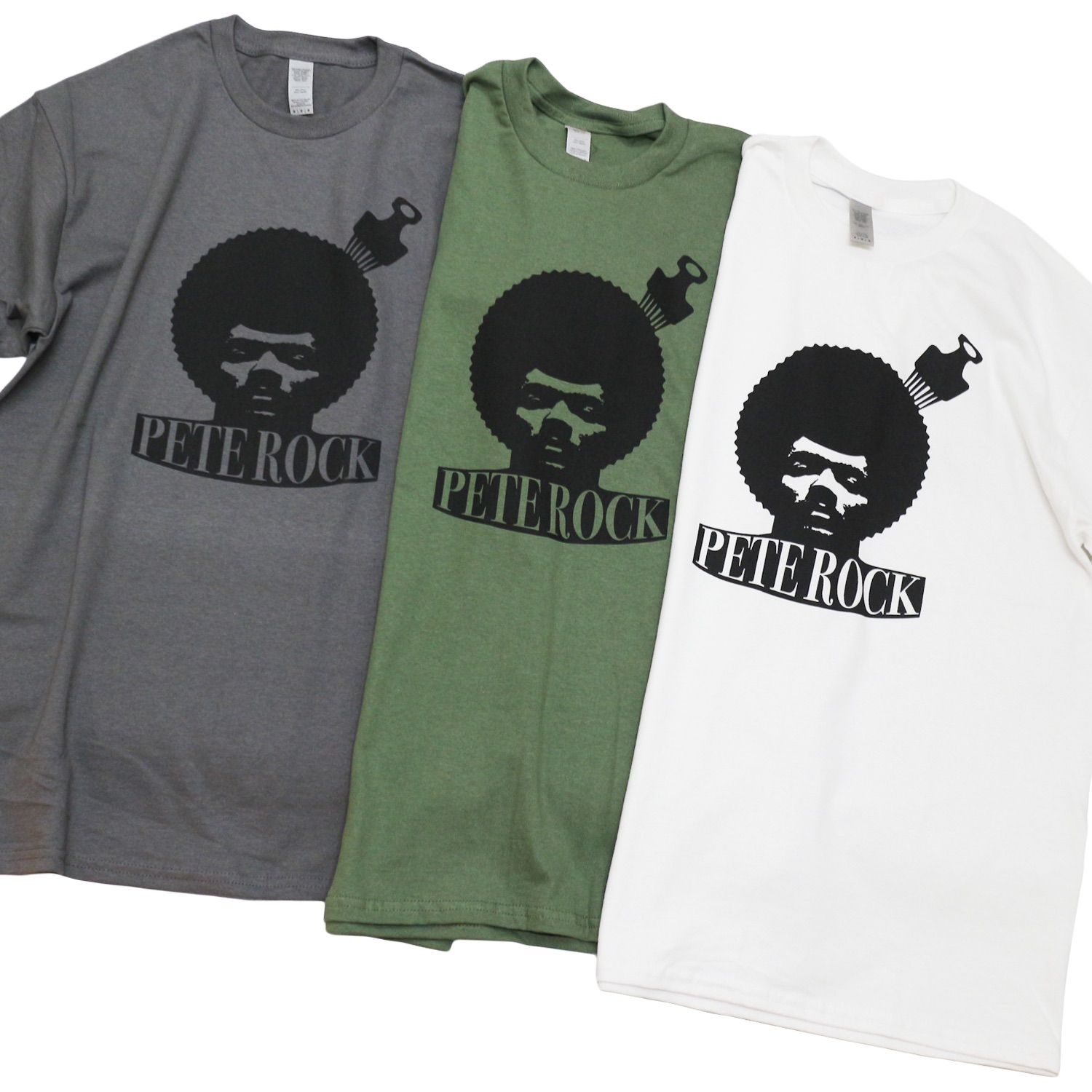 Pete Rock Afro Pik Tee (White) ピート・ロック アフロ ピック