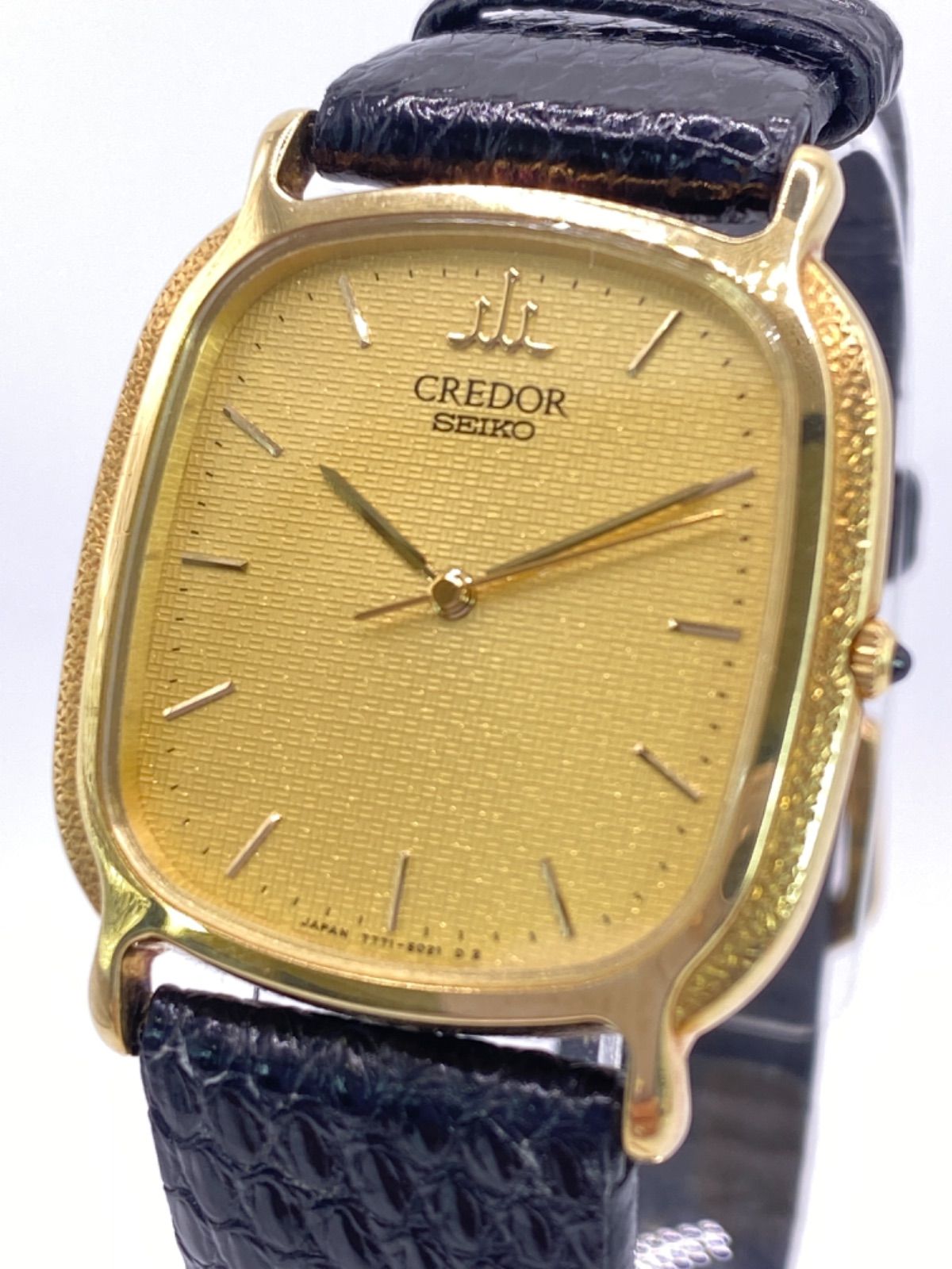 SEIKO セイコー クレドール 腕時計 メンズ クォーツ 18KT【7771-5022】