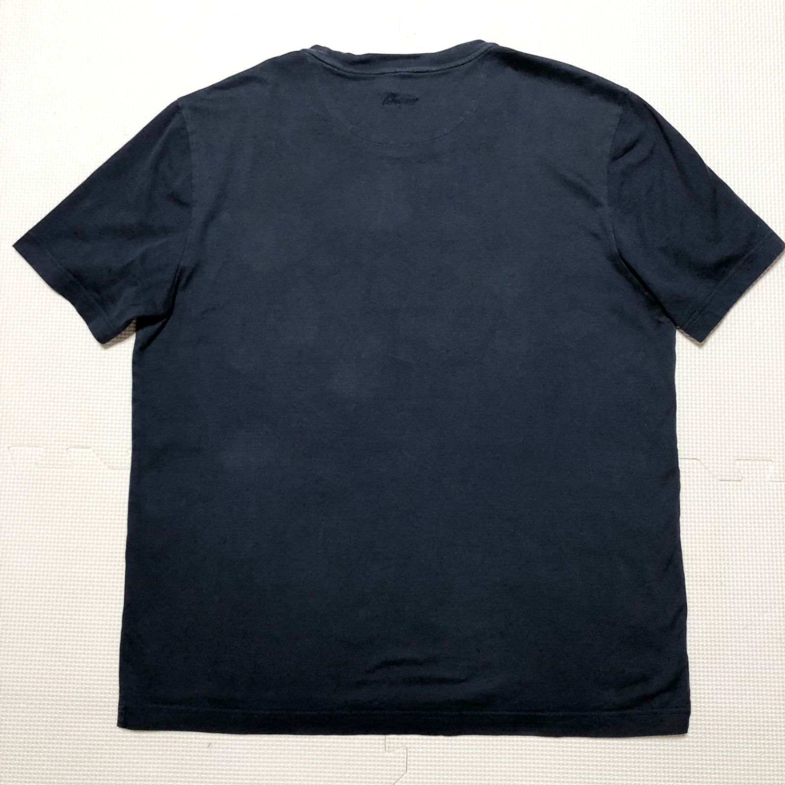 □美品□Brioni ブリオーニ 半袖Tシャツ 後ろ首下ワンポイント