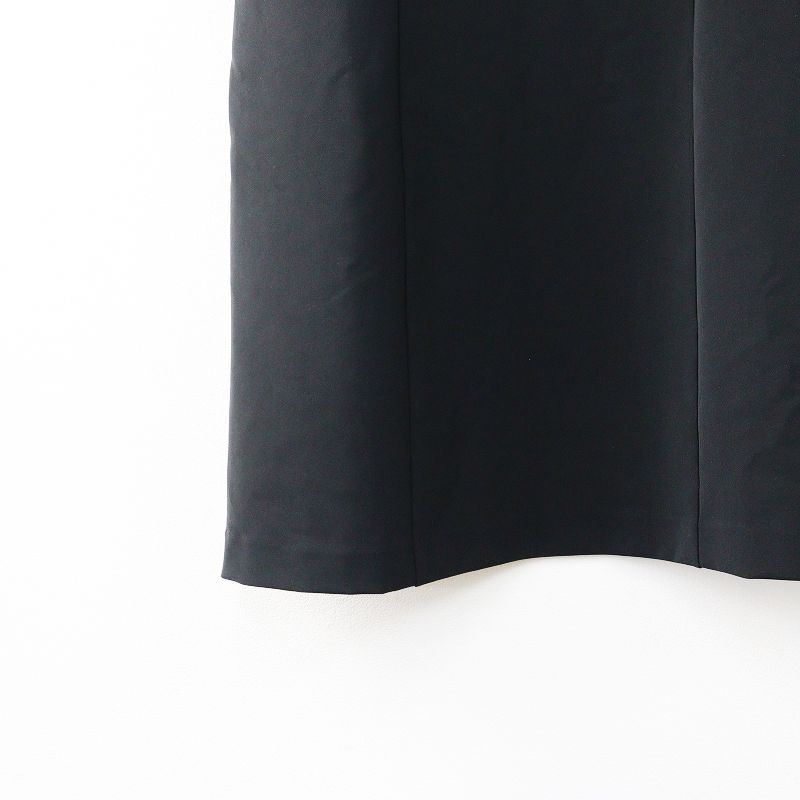 フォクシー ニューヨーク FOXEY NEWYORK ストレッチ アールデコワンピース シアー袖口 38 ブラック┃ベーシックドレス