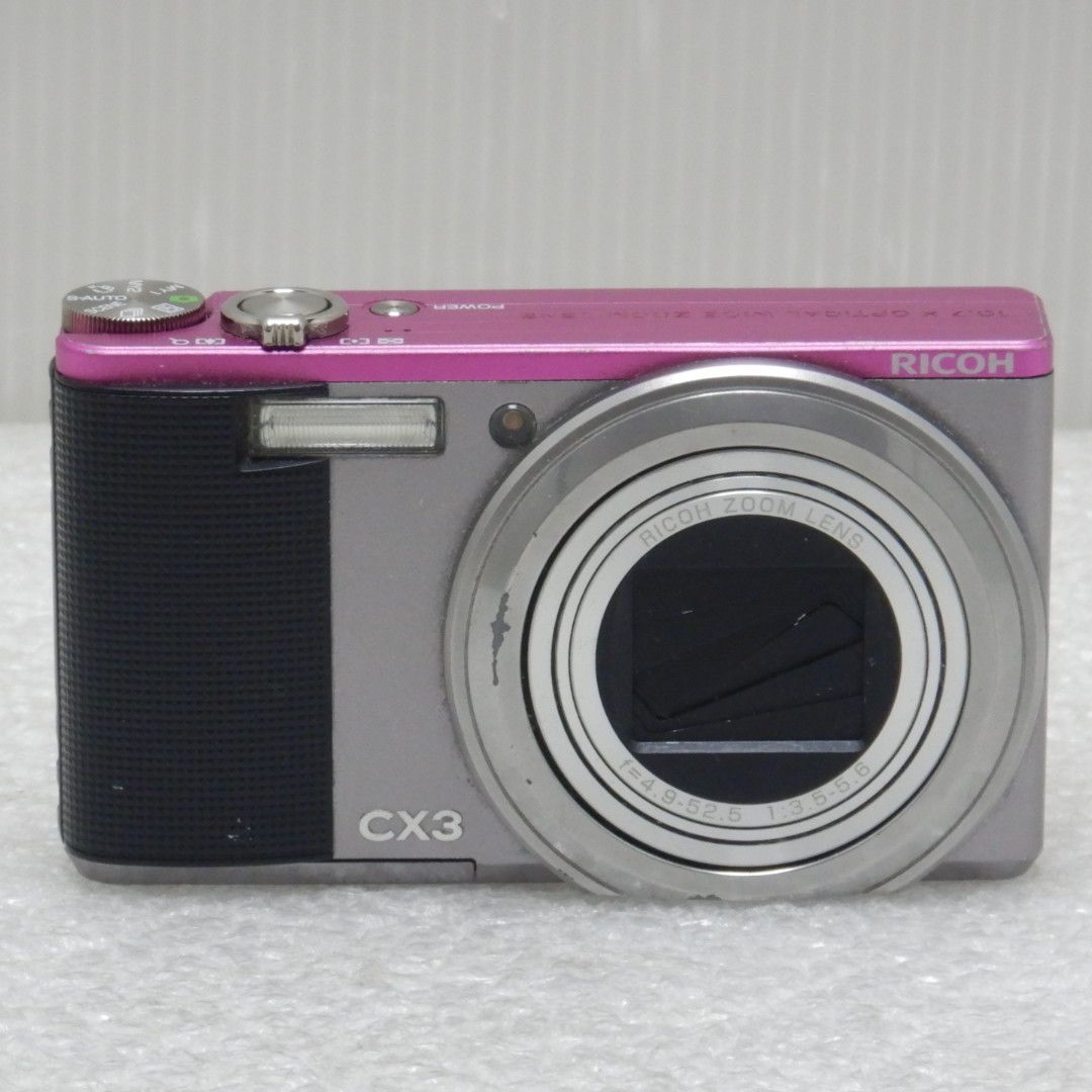 未検査 ジャンク】RICOH CX3 ツートン （ライトグレー×ピンク